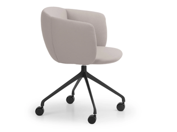 NOT SMALL - Upholstered chair with castors by True Design - view 2